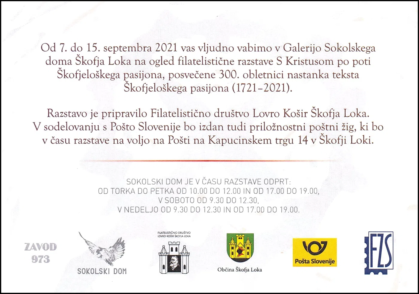 PROCCESSIO LOCOPOLITANA - ŠKOFJELOŠKI PASIJON 1721 - 2021